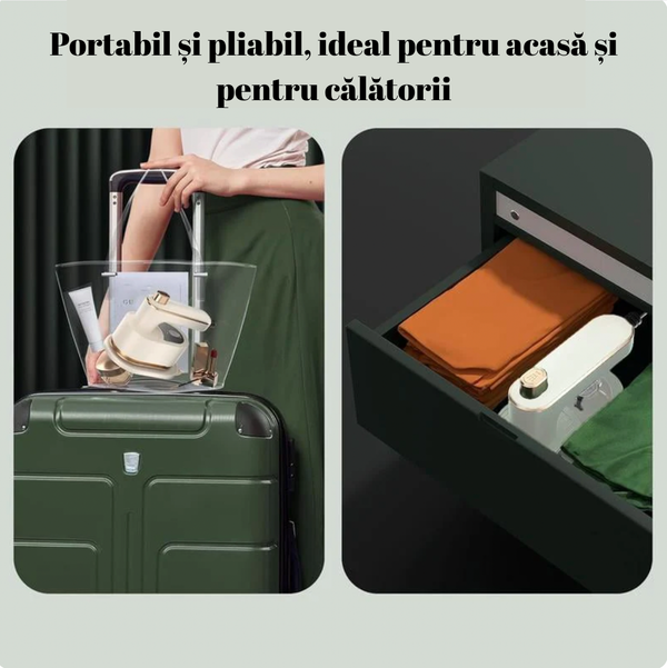 Mini fier de călcat portabil cu abur rotativ 2-în-1