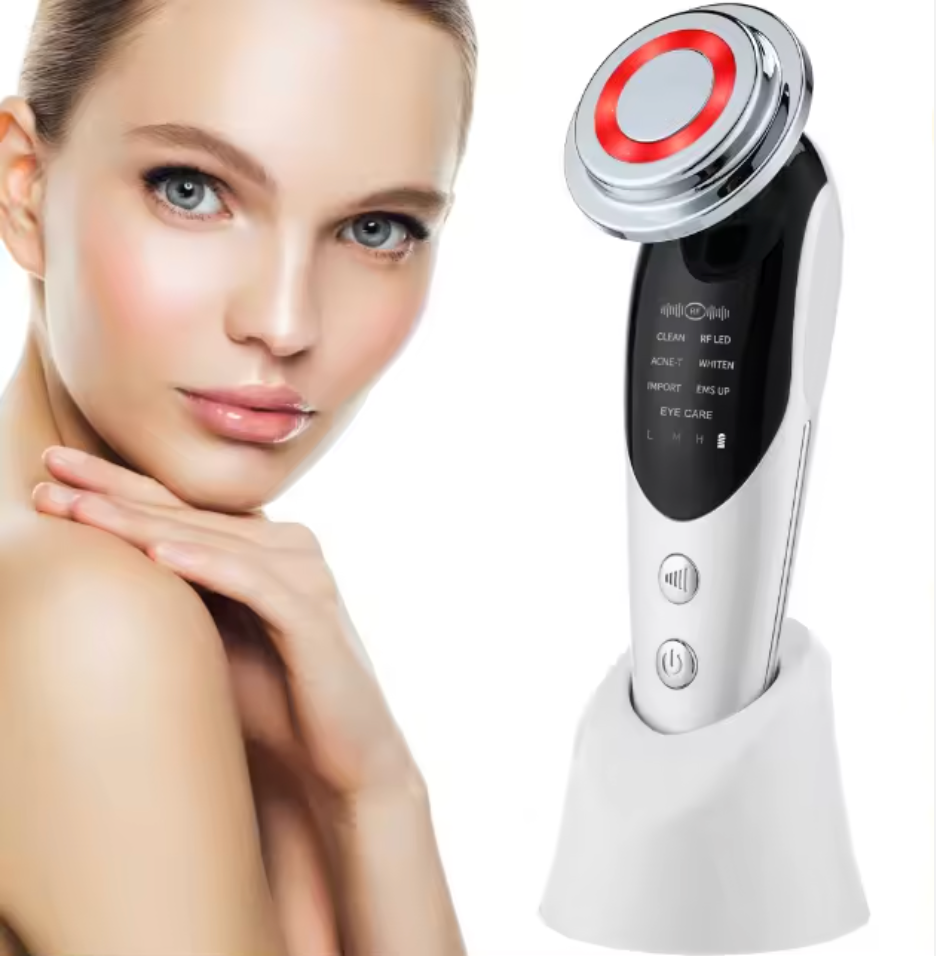 Aparat de Masaj Facial cu Vibrații – 3 Intensități, 4 Funcții pentru Lifting și Tonifiere