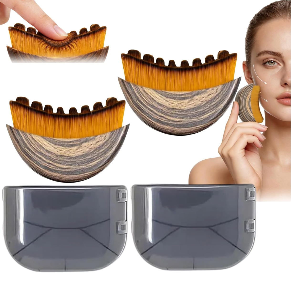 Perie pentru drenaj limfatic, lifting facial și îngrijirea pielii