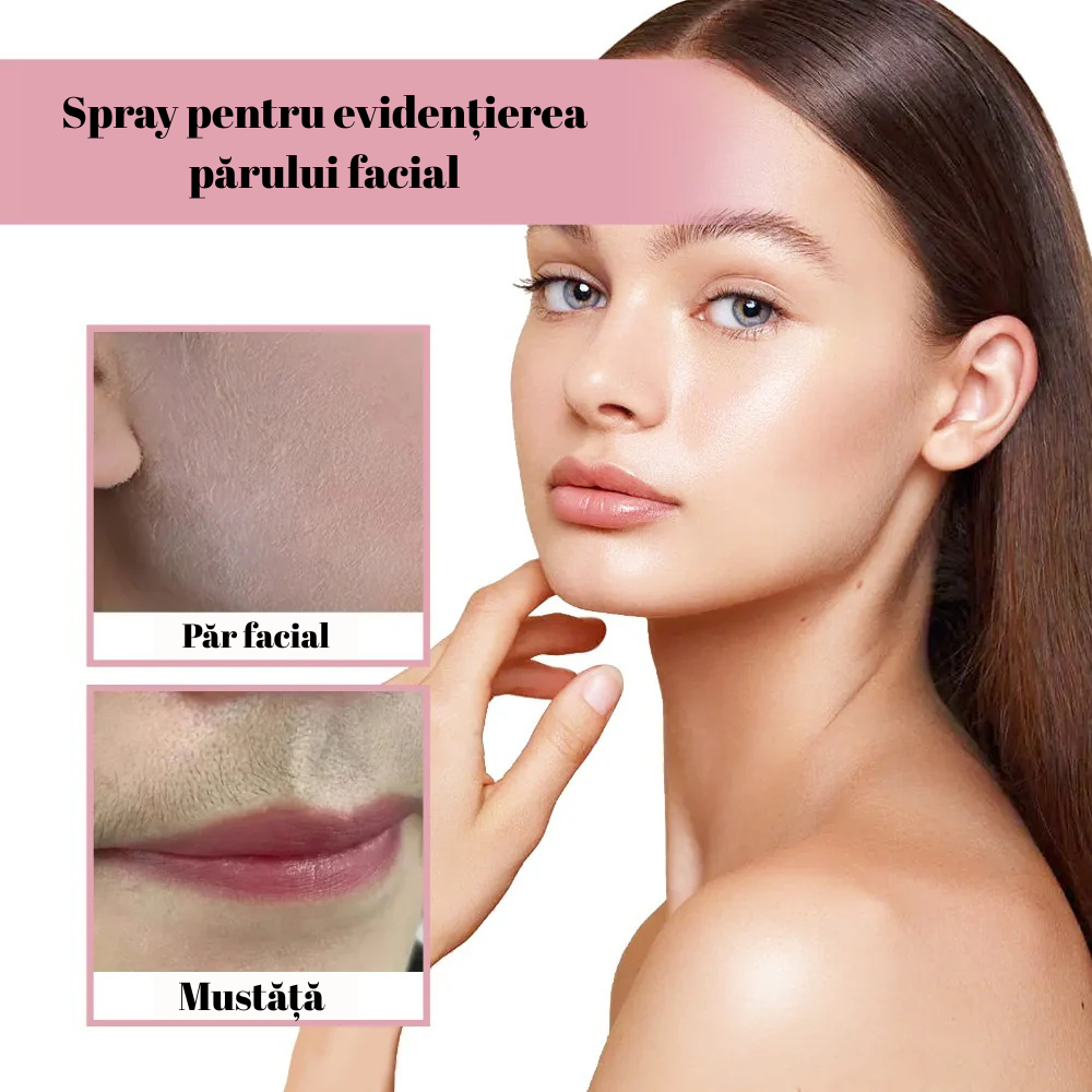 Spray pentru evidențierea părului facial + 4 lame incluse