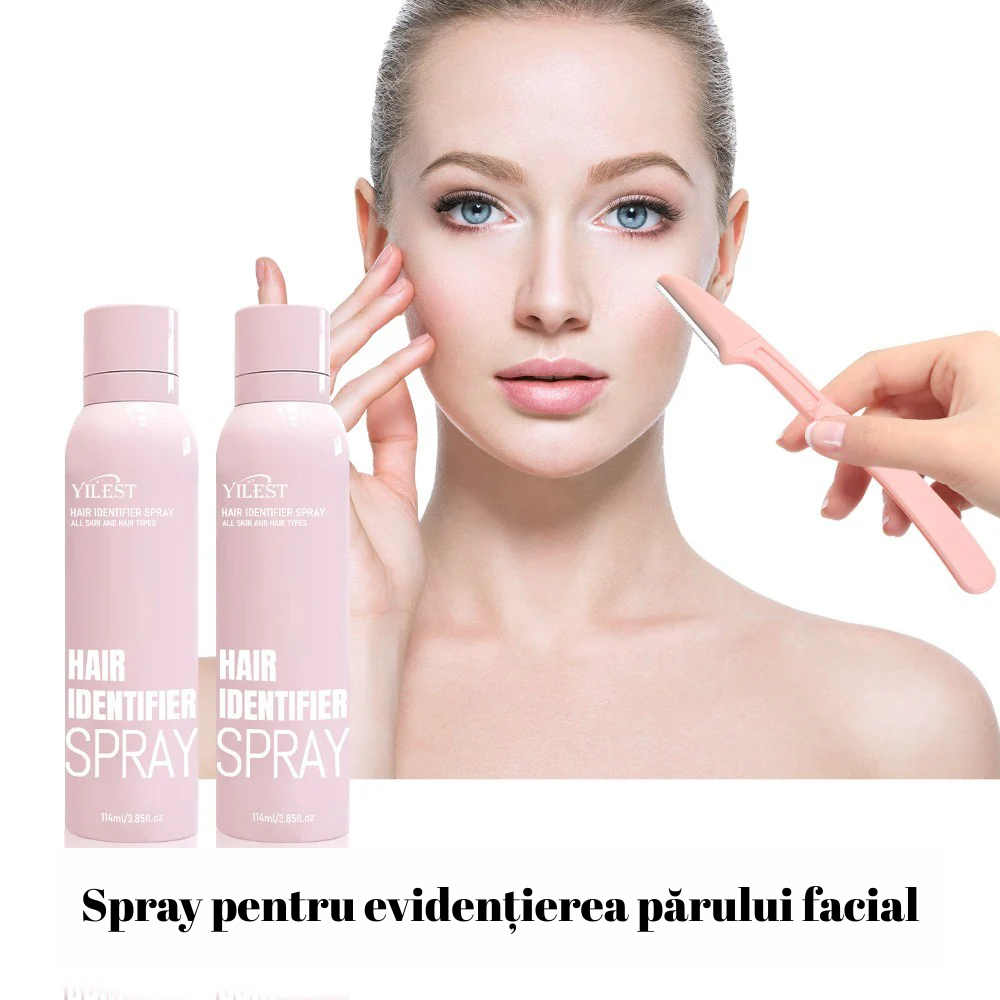 Spray pentru evidențierea părului facial + 4 lame incluse